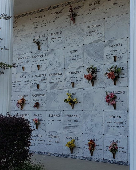 Burgundy Roses & Calla Lilies Cemetery Arrangement - Memorial & Grave Flowers