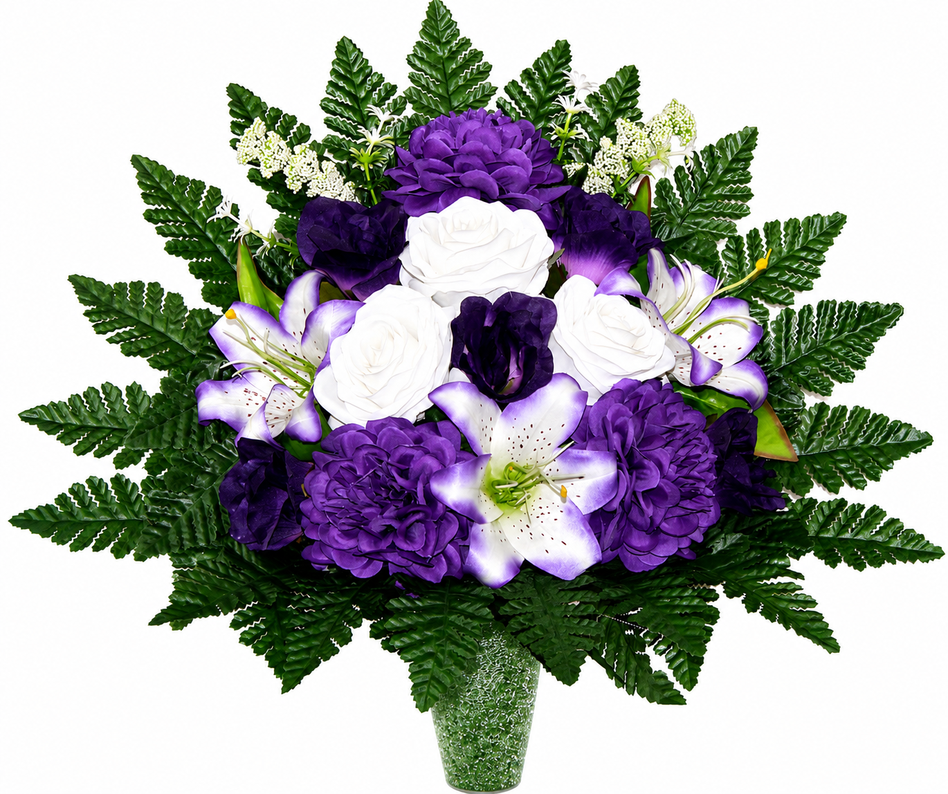 Handcrafted Fall Mixture Cemetery Flowers: Mausoleum Grave Decoration