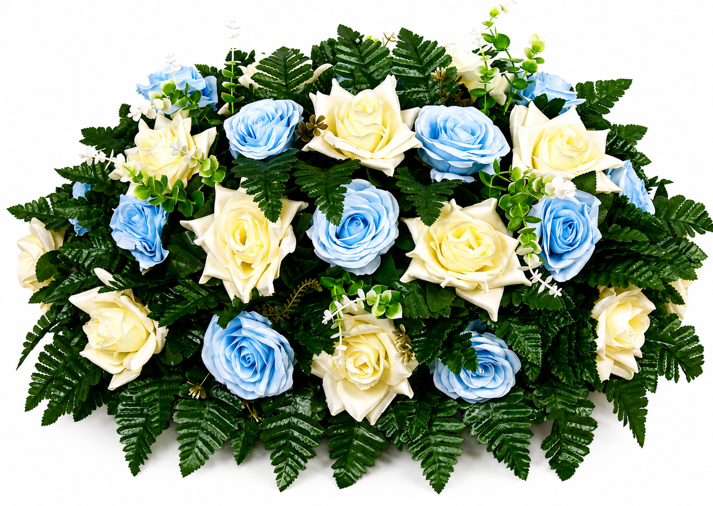 XL Handcrafted Spring Flower Mixture Cemetery Saddle Arrangement