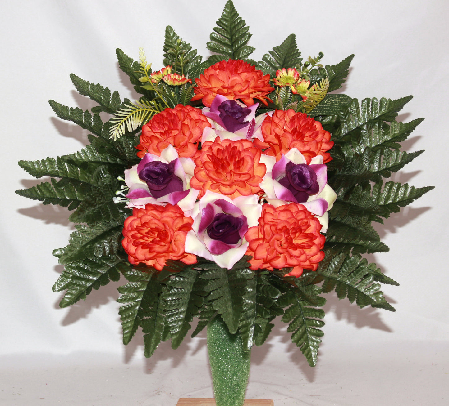Handcrafted XL Fall Cemetery Flower Arrangement for Mausoleum -Memorial Flowers -Grave Decoration-Urn Arrangement