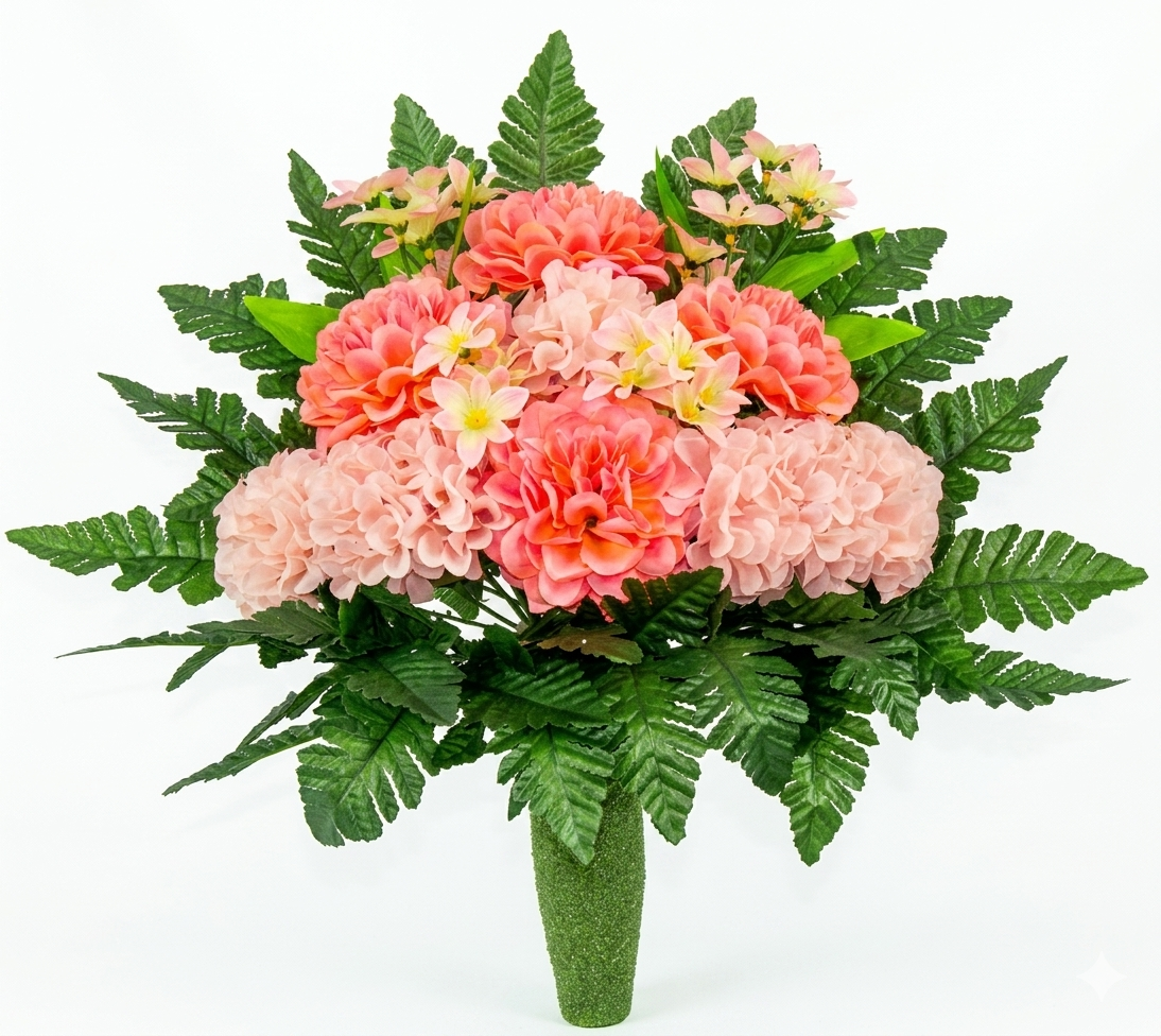 Handcrafted Spring Mixture Cemetery Flowers: Mausoleum Grave Decoration