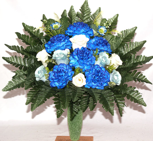 Handcrafted XL Fall Cemetery Flower Arrangement for Mausoleum -Memorial Flowers -Grave Decoration-Urn Arrangement