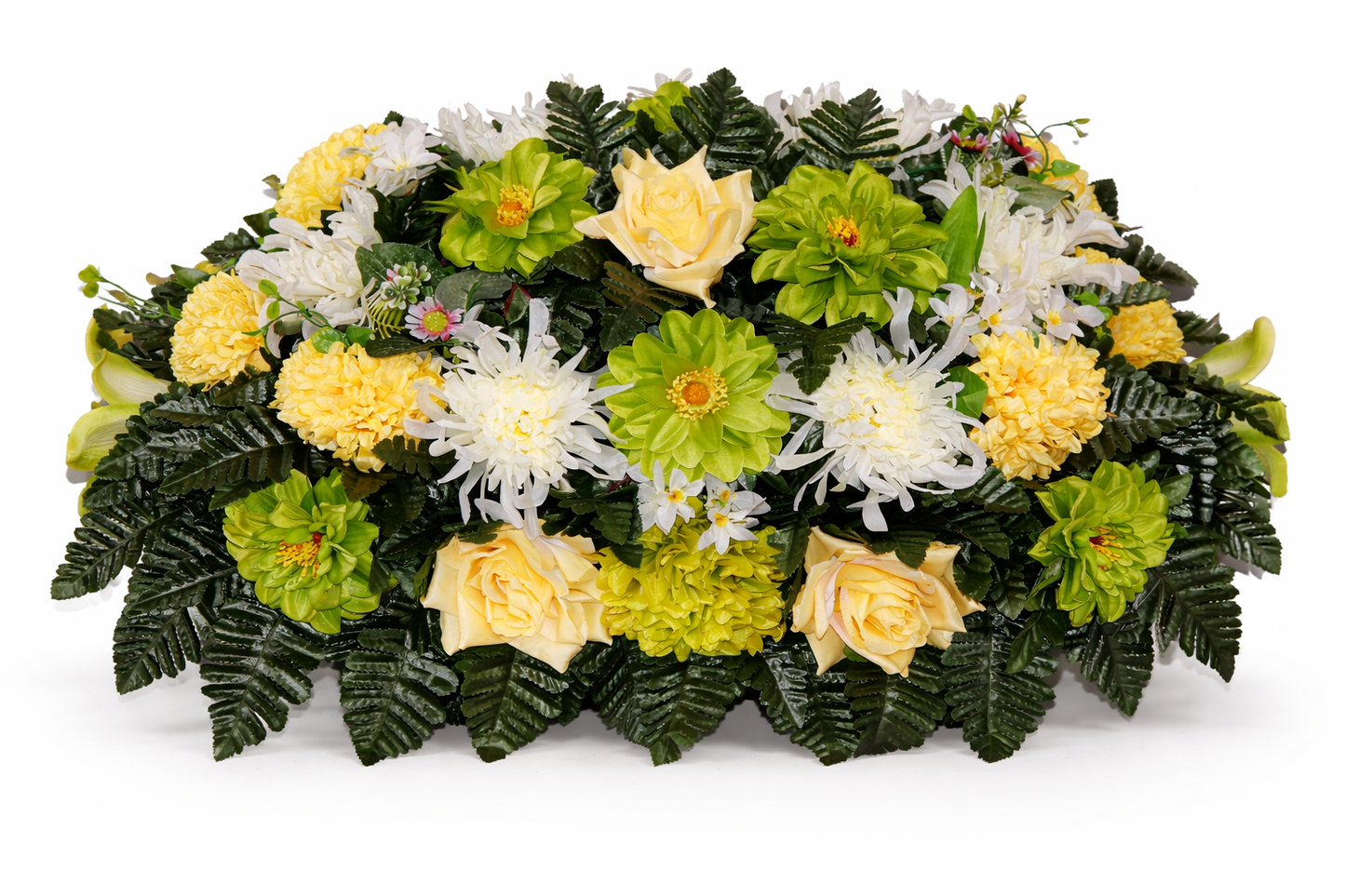 XL Handcrafted Spring Mixture Cemetery Saddle Arrangement