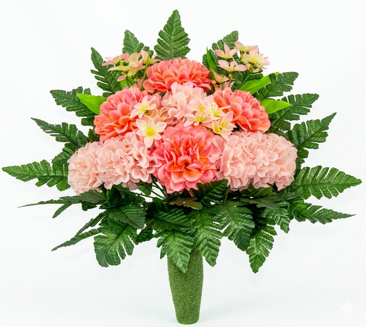 Handcrafted Fall Mixture Cemetery Flowers: Mausoleum Grave Decoration